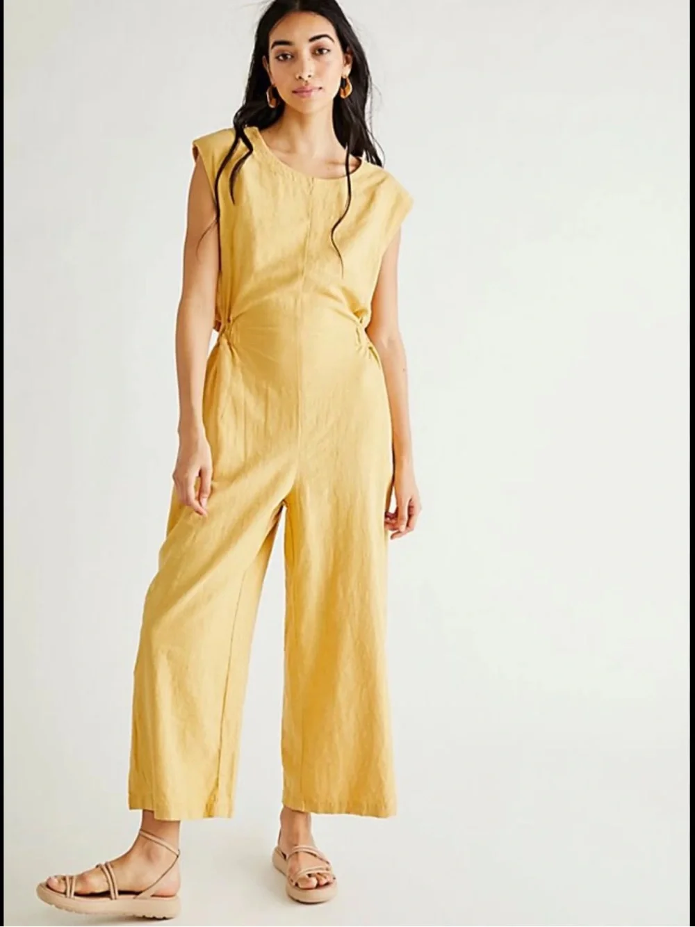 Free People Heat Wave Open Back Jumpsuit Size Small